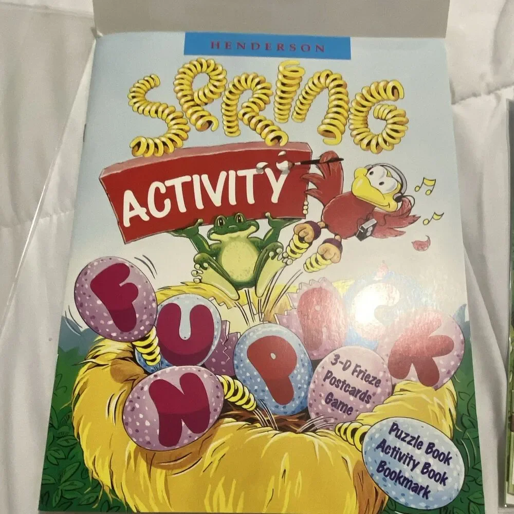 Henderson Spring Science & Nature Activity Fun Pack Puzzle Book w/ Postcards 90s